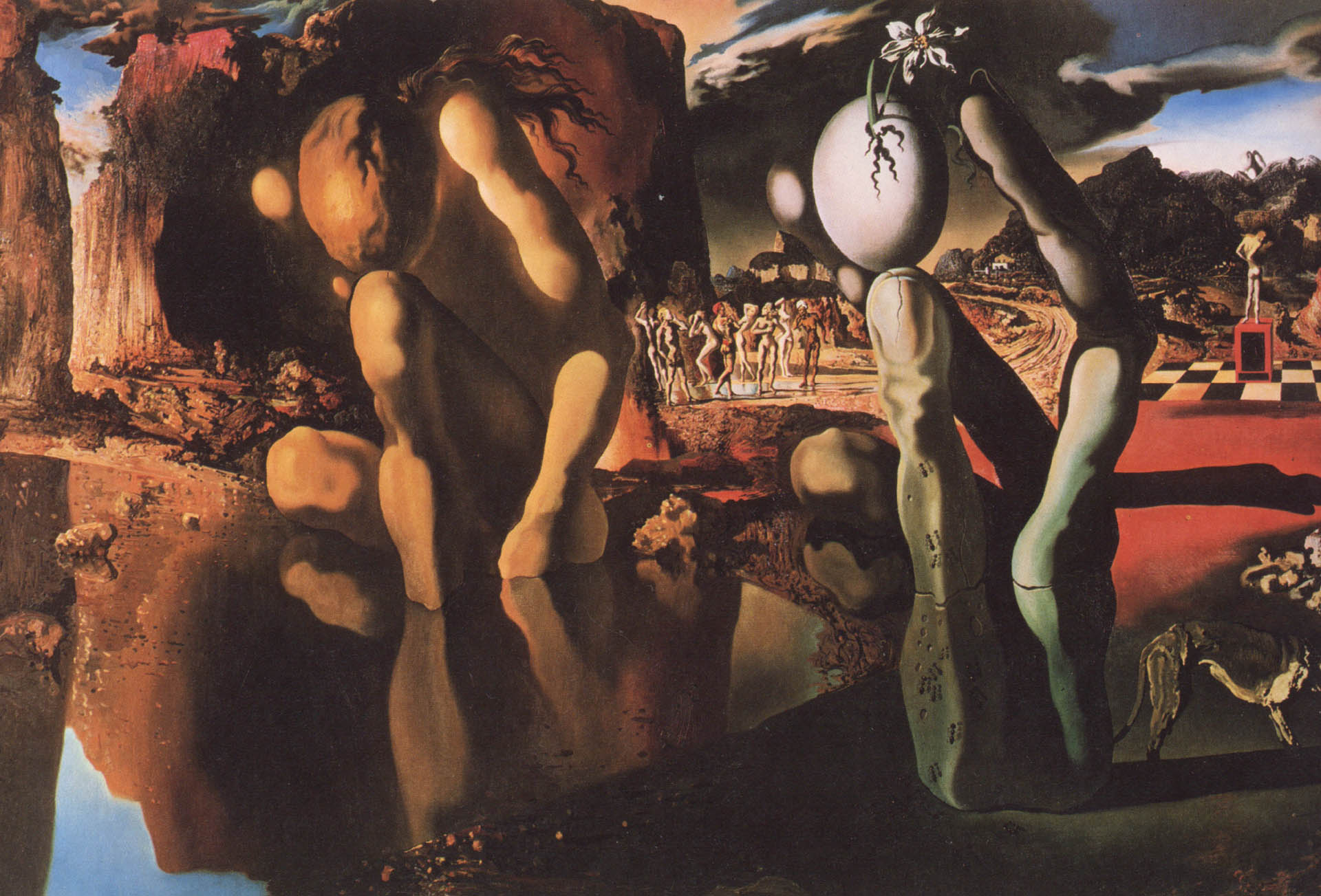 Metamorphosis Of Narcissus  A surrealist salvador dali art wallpaper 