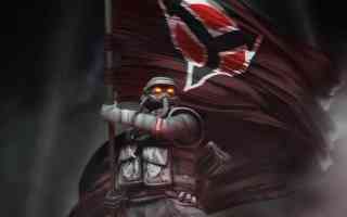 helghast with flag