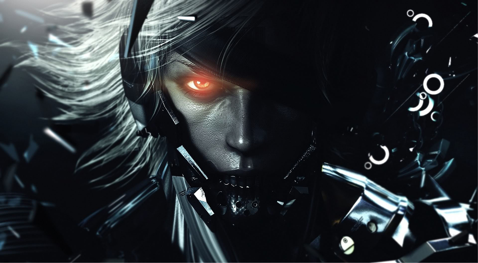 Raiden Red Eye Closeup Metal Gear Solid 4 Wallpaper