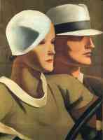 1920s man and woman in profile