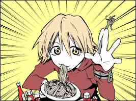 haruka haruhara eating noodles