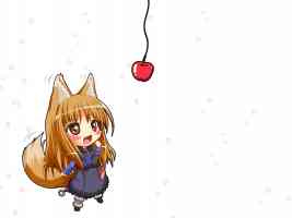 dangling apple