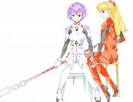 rei putple and asuka blonde