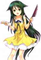 bloody knife and yellow dress