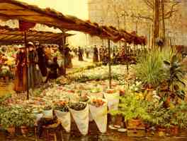 flower market at la madeleine