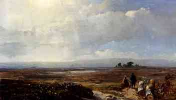 travellers in an extensive landscape