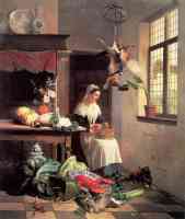 a maid in the kitchen
