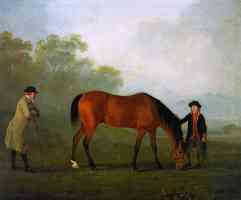 furiband with his owner sir harry harpur and a groom