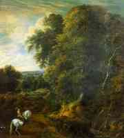 landscape with lone horseman