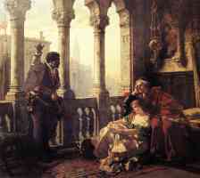 othello relating his adventures to desdemona