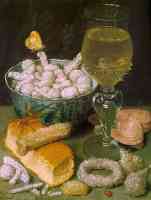 still life with bread and confectionery
