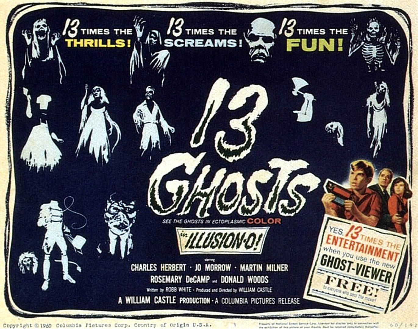 13 Ghosts | Ghost movies, Horror movie posters, Movie posters vintage