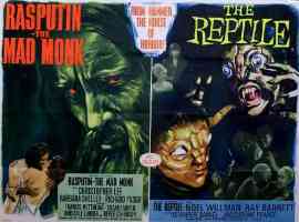 RASPUTIN THE MAD MONK and THE REPTILE double bill