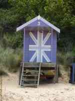 union flag beach hut