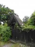 thatched roof house entrance
