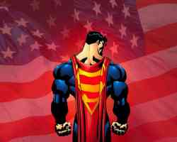 superman and american flag