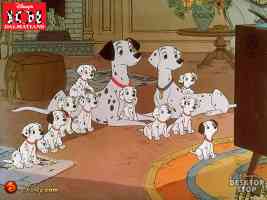 101 dalmations watching the tv