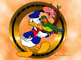 donald duck and parrot