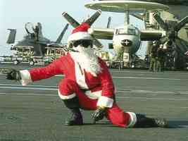 Santa On Flight Deck