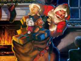 santa claus with presents