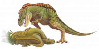tyrannosaurus rex eating prey