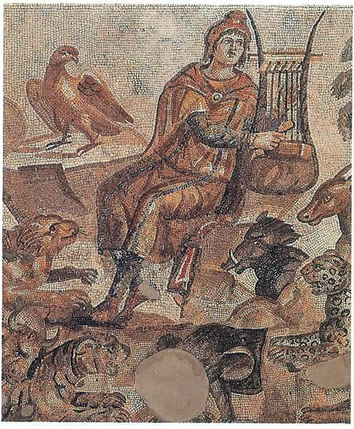 orpheus playing his lyre