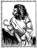 vine the lion man on horseback with viper in his hand