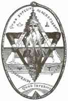 reflection of light and dark showing the great symbol of solomon