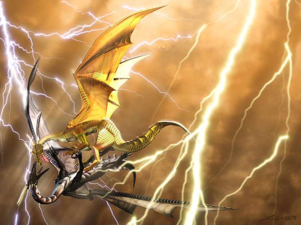 lightning dragons wallpaper