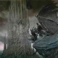 winged nazgul at the dark tower