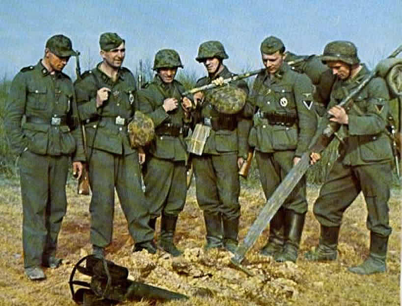 world war 2 german soldiers in color