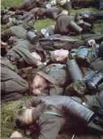 Exhausted German soldiers during a lull