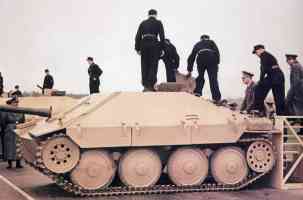 Hitler inspects Jagdpanzer tank 38t Hetzer