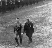 hitler walking with security guard