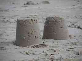 two sand castles