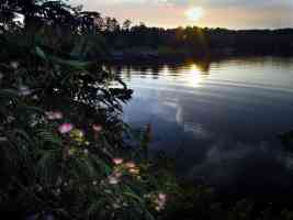 sunset at lake