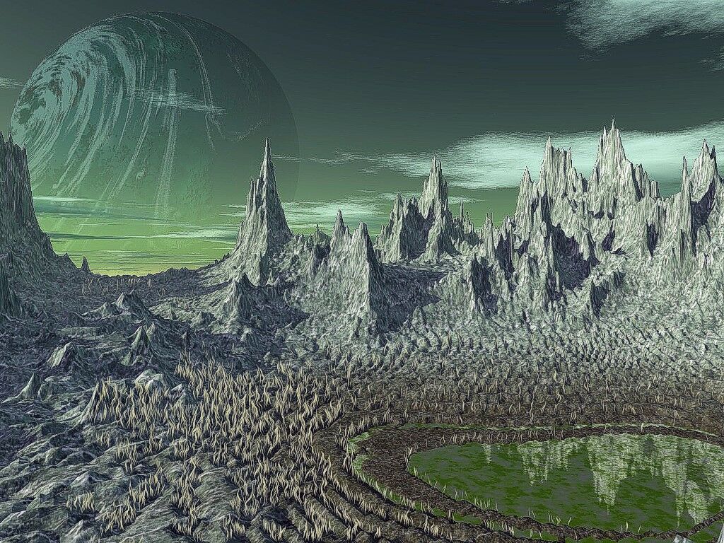 Aliens Pound - Mountains Wallpaper