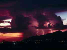 Lightning on Santa Catalina Mountains Tucson