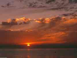 Blood orange Sunset over the Pacific Ocean California