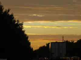 evening sky on the m2 motorway