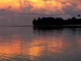 sunset raratonga cook islands