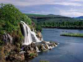 Landscape Fall Creek Falls and Snake River Idaho