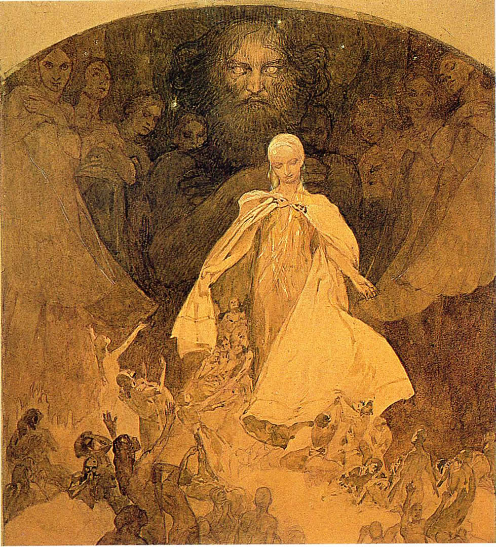 Age Of Wisdom Alphonse Mucha Wallpaper Image