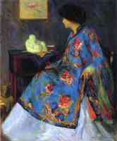 lady in chinese silk jacket