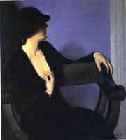 study of a woman in black
