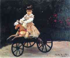 jean monet on his horse tricycle