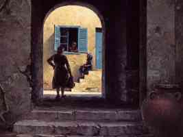 archway with woman