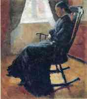 woman in rocking chair