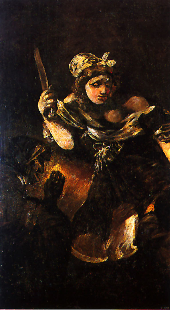 Judith And Holofernes Black Painting - Francisco Goya Wallpaper Image