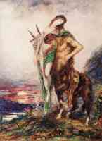 the dead poet borne by a centaur